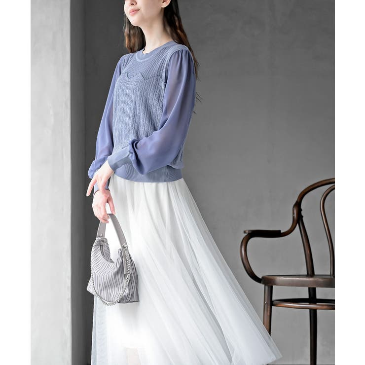 シアーボリューム袖ニットプルオーバー | rps | 詳細画像19 