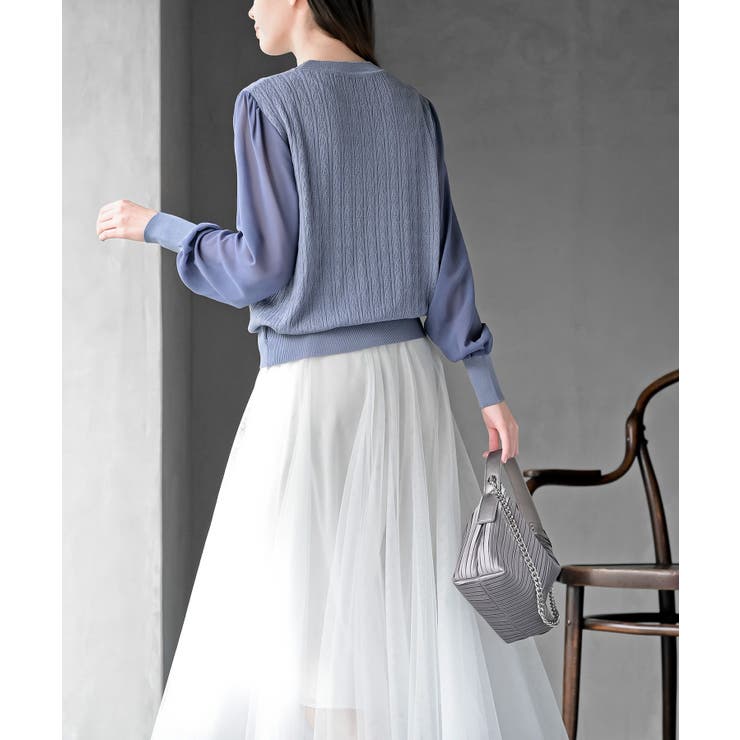 シアーボリューム袖ニットプルオーバー | rps | 詳細画像20 