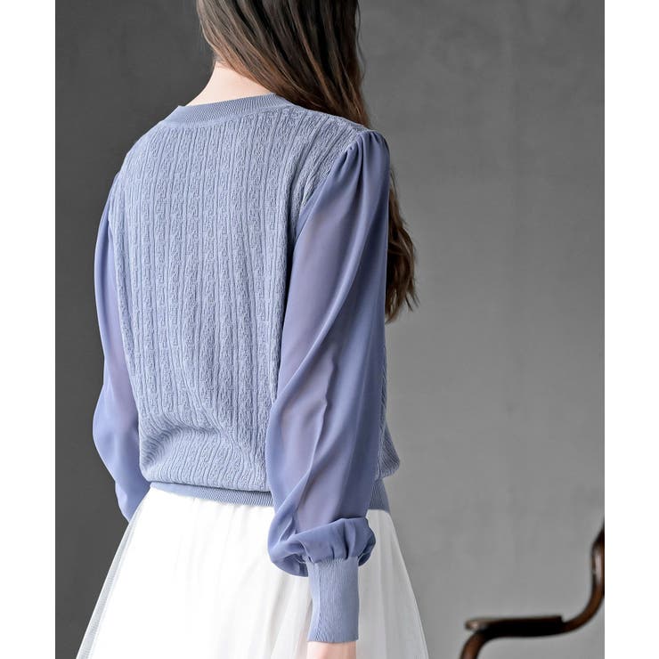 シアーボリューム袖ニットプルオーバー | rps | 詳細画像24 