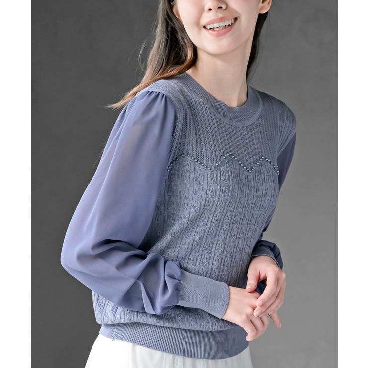 シアーボリューム袖ニットプルオーバー | rps | 詳細画像25 