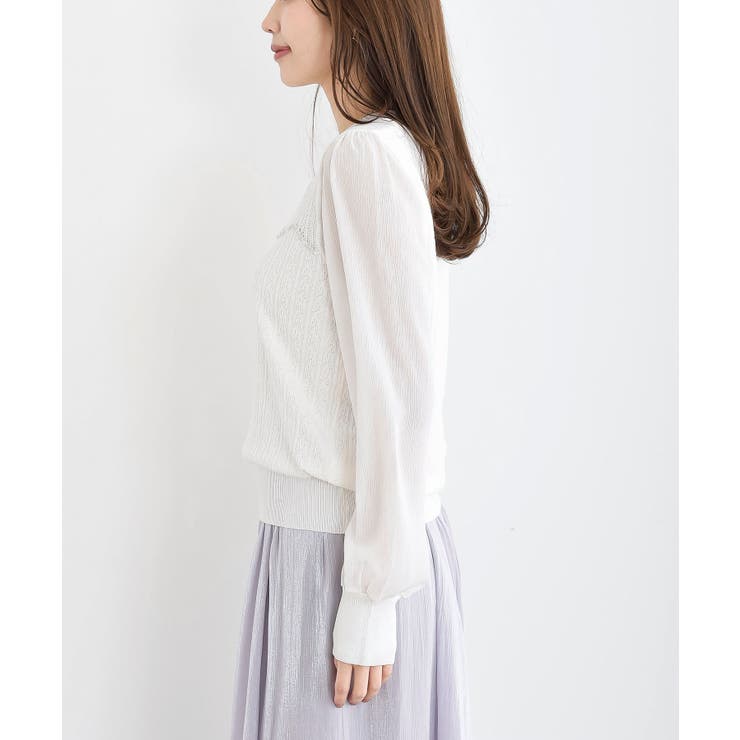 シアーボリューム袖ニットプルオーバー | rps | 詳細画像26 