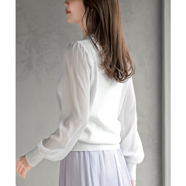 シアーボリューム袖ニットプルオーバー | rps | 詳細画像7 