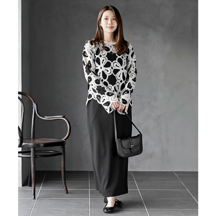 カギ針花柄プルオーバー | rps | 詳細画像10 