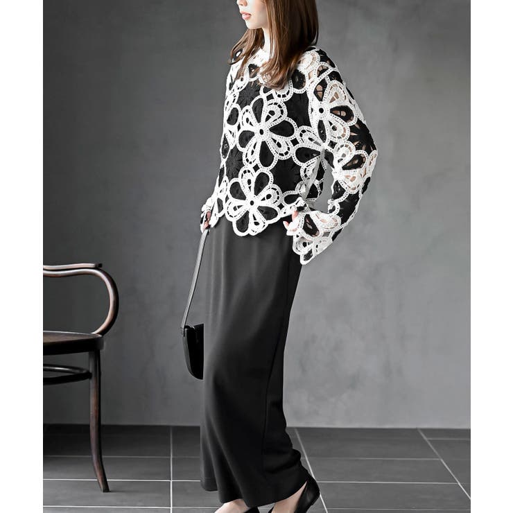 カギ針花柄プルオーバー | rps | 詳細画像13 