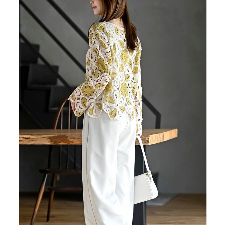 カギ針花柄プルオーバー | rps | 詳細画像19 