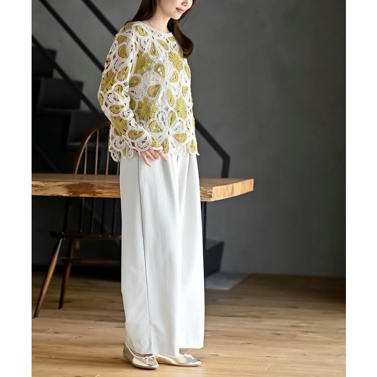 カギ針花柄プルオーバー | rps | 詳細画像21 