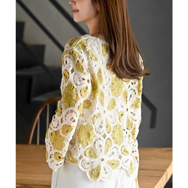 カギ針花柄プルオーバー | rps | 詳細画像24 