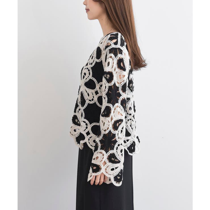 カギ針花柄プルオーバー | rps | 詳細画像26 