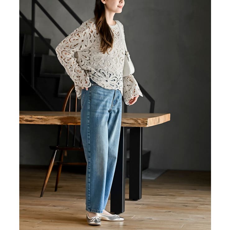 カギ針花柄プルオーバー | rps | 詳細画像5 