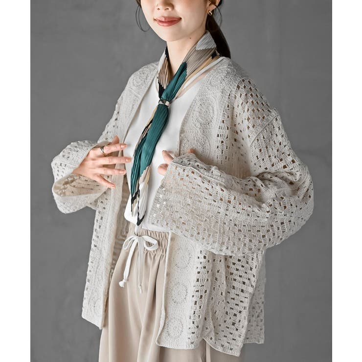 アイボリー | カギ針トッパーカーディガン | rps