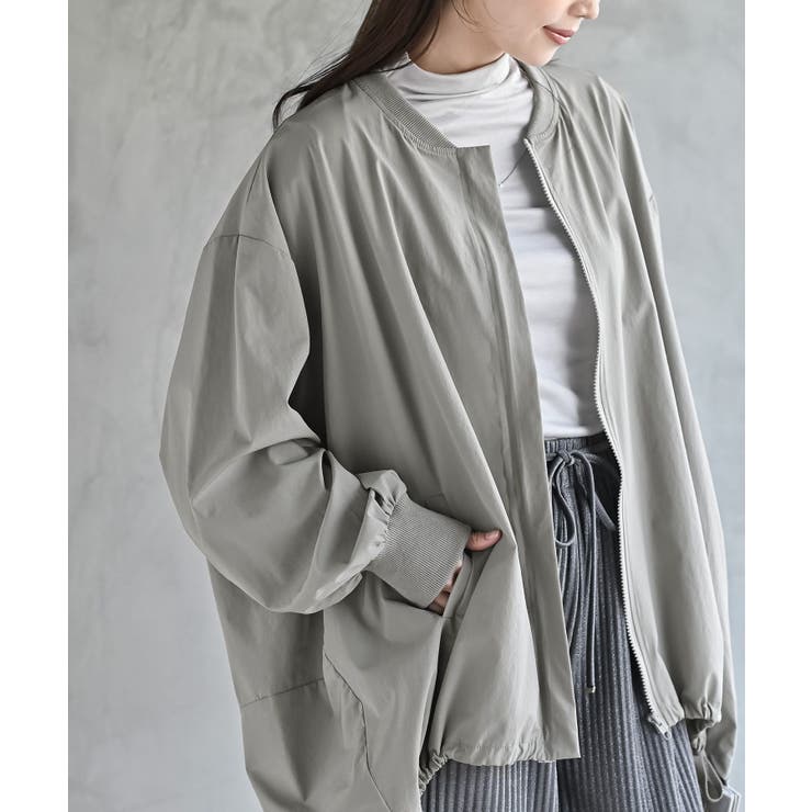 グレー | 裾ドロストブルゾンシャツ | rps