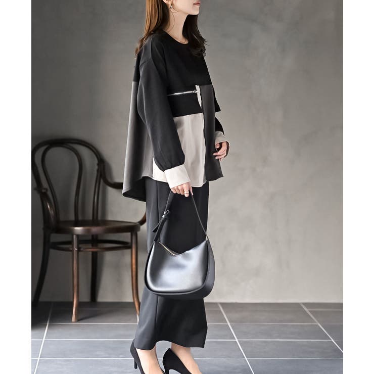 ダブルジップポケット配色ブラウス | rps | 詳細画像3 