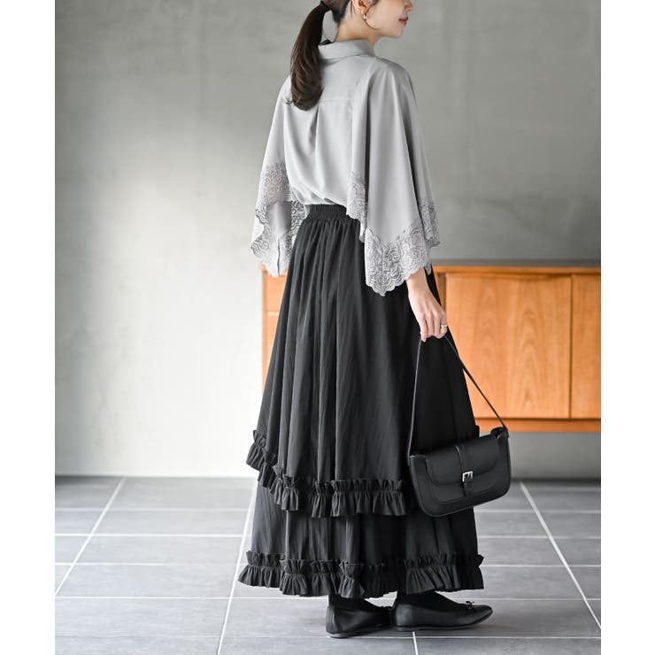 フリルアシメトリーレイヤースカート | rps | 詳細画像11 