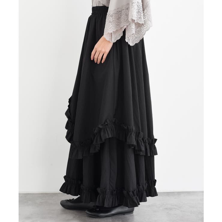 フリルアシメトリーレイヤースカート | rps | 詳細画像15 