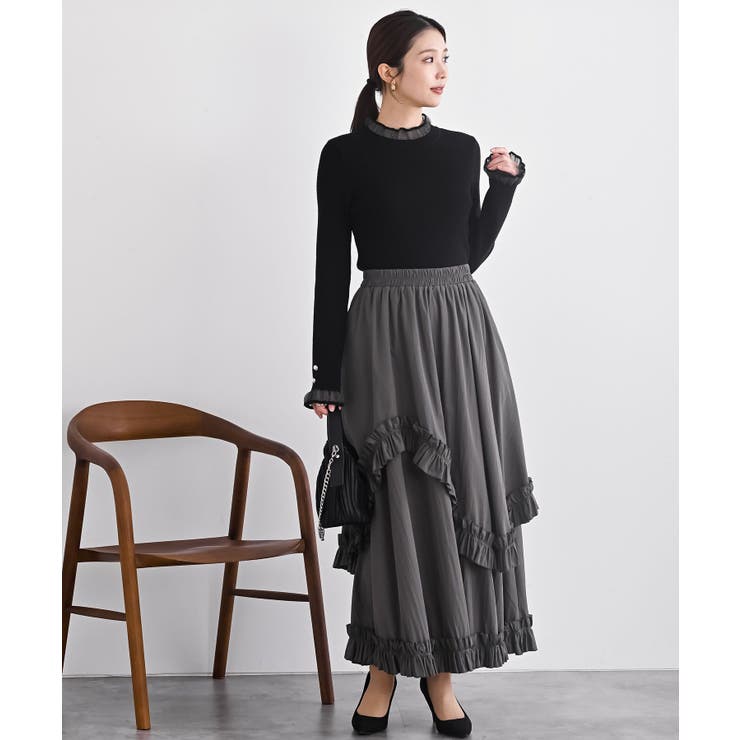 フリルアシメトリーレイヤースカート | rps | 詳細画像2 
