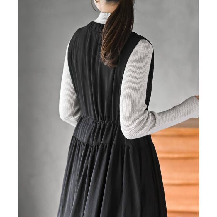 フロントジップティアードジレワンピース | rps | 詳細画像14 