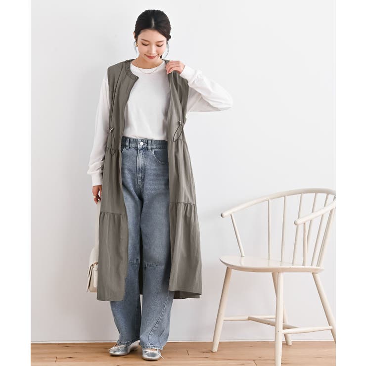 フロントジップティアードジレワンピース | rps | 詳細画像2 