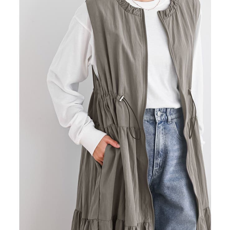 フロントジップティアードジレワンピース | rps | 詳細画像7 