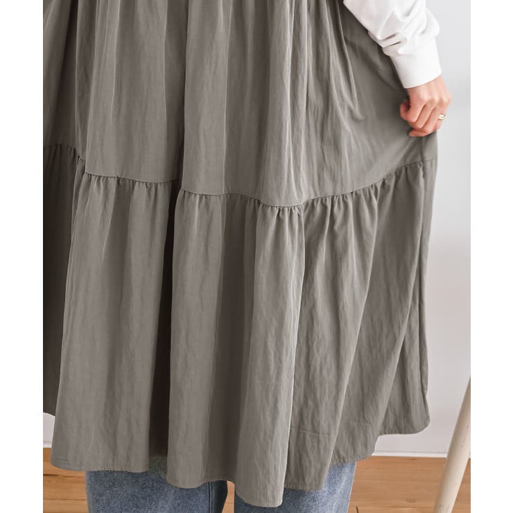 フロントジップティアードジレワンピース | rps | 詳細画像8 