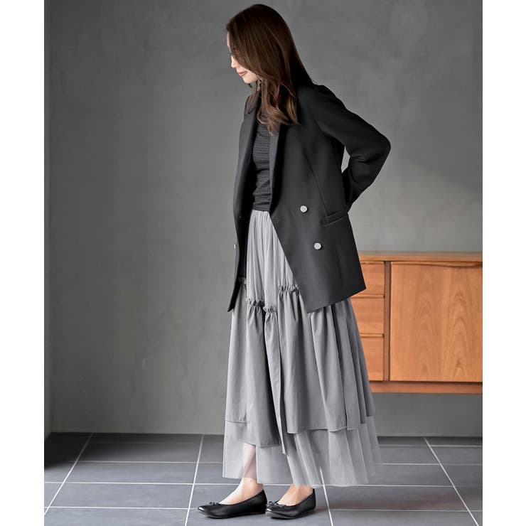 ランダムティアードチュールロングスカート | rps | 詳細画像10 