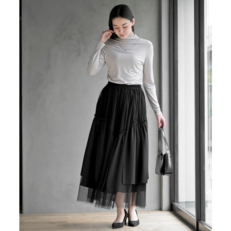 ランダムティアードチュールロングスカート | rps | 詳細画像11 