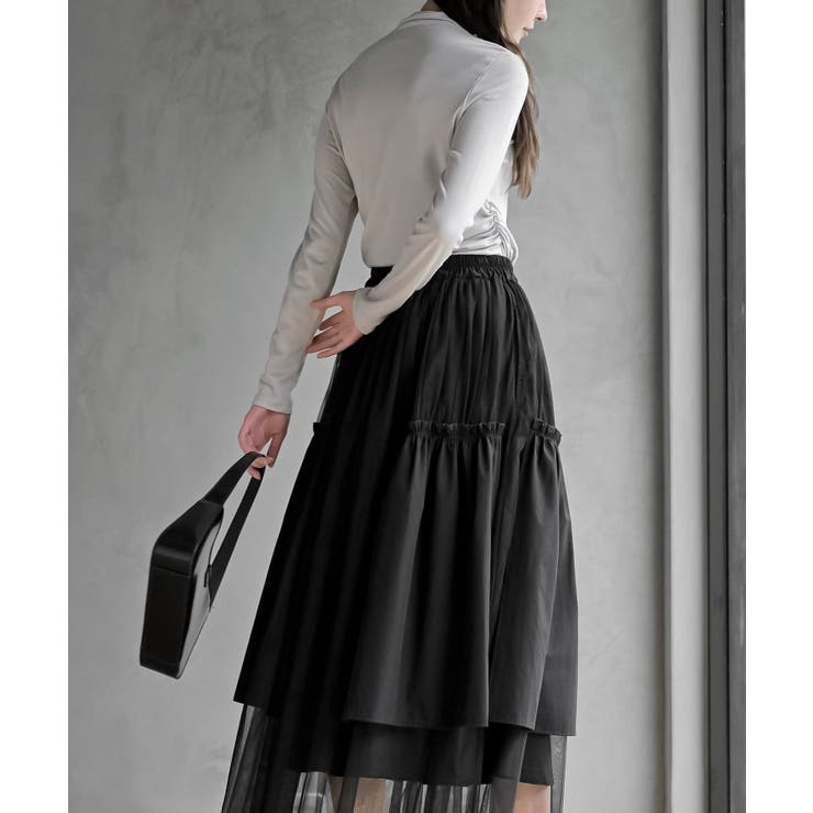 ランダムティアードチュールロングスカート | rps | 詳細画像13 