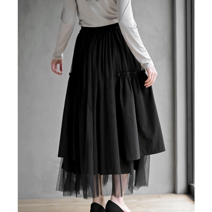 ランダムティアードチュールロングスカート | rps | 詳細画像16 