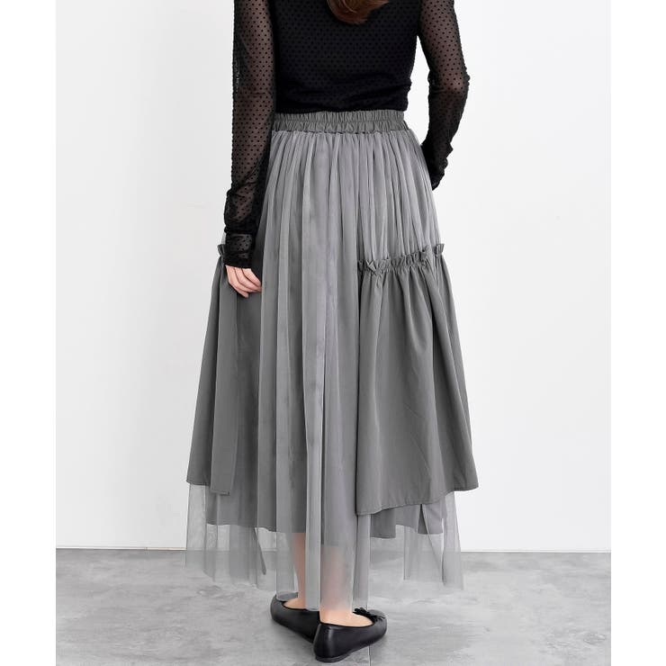 ランダムティアードチュールロングスカート | rps | 詳細画像20 