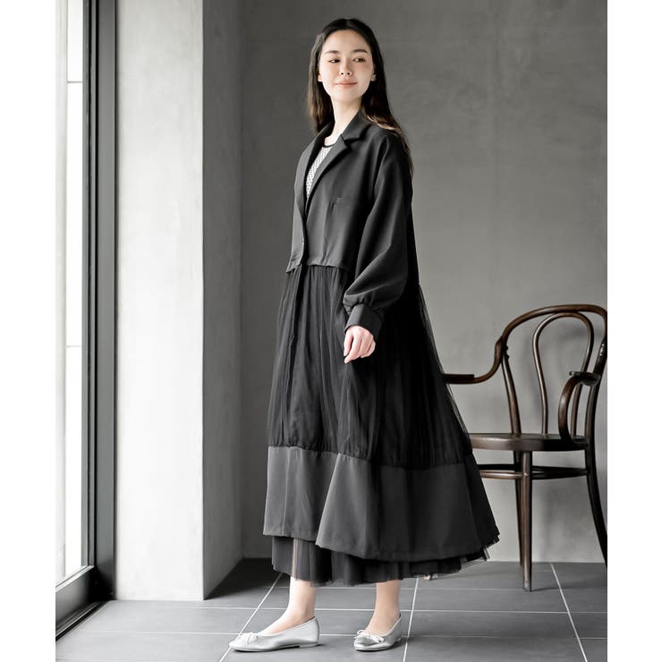 チュール切替コートワンピース | rps | 詳細画像2 