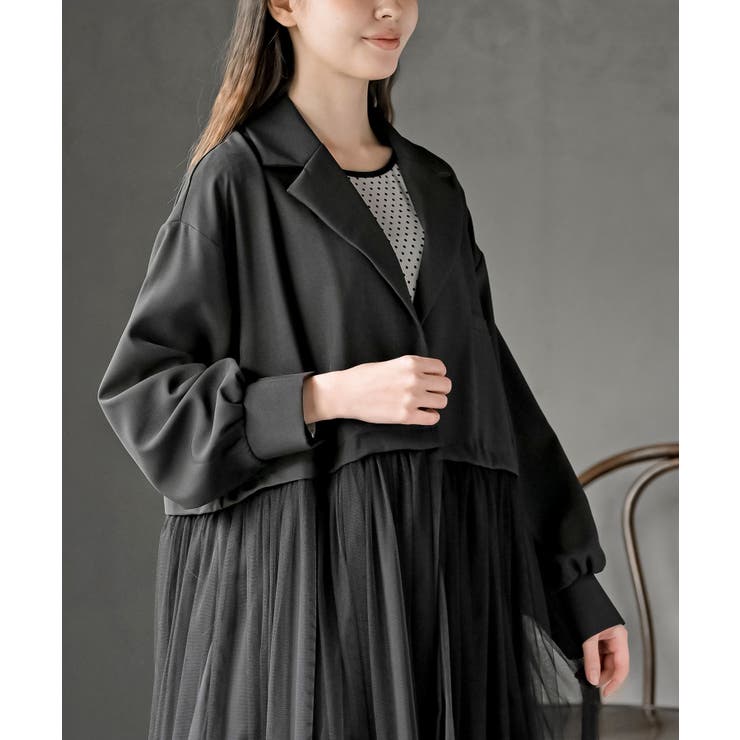 チュール切替コートワンピース | rps | 詳細画像6 