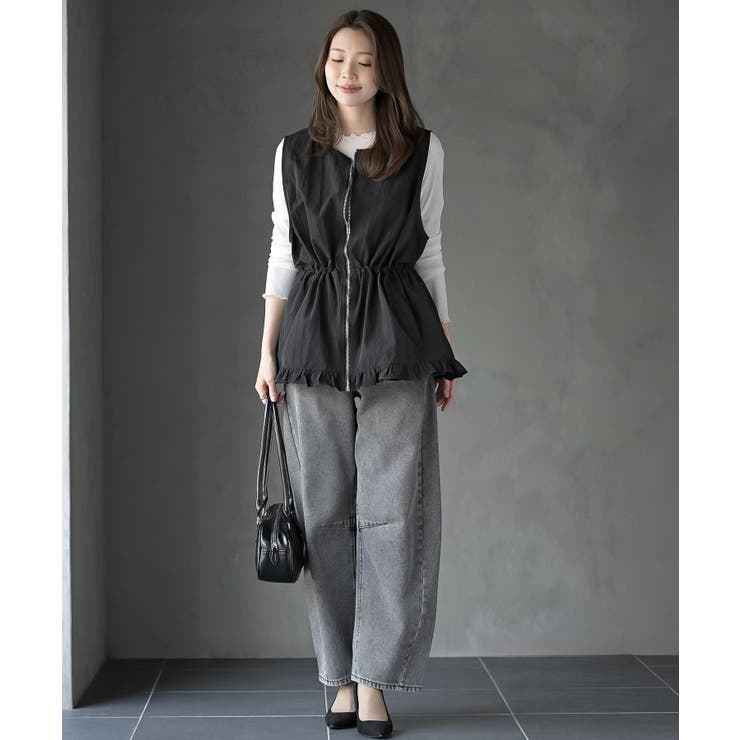 ナイロン裾フリルＺＩＰベスト | rps | 詳細画像10 