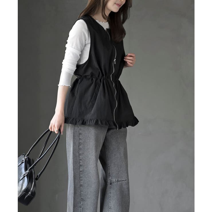 ナイロン裾フリルＺＩＰベスト | rps | 詳細画像11 