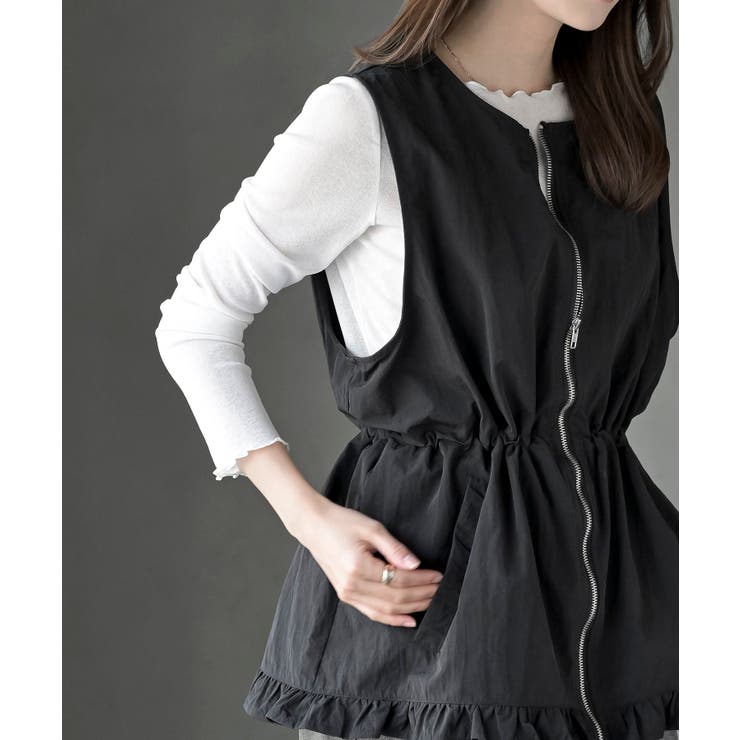 ナイロン裾フリルＺＩＰベスト | rps | 詳細画像14 