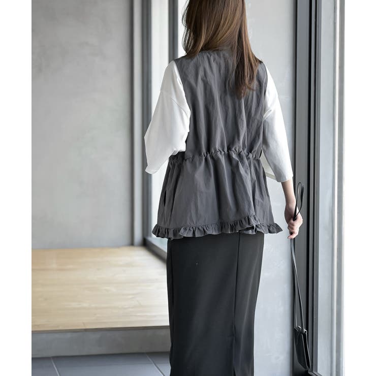 ナイロン裾フリルＺＩＰベスト | rps | 詳細画像4 