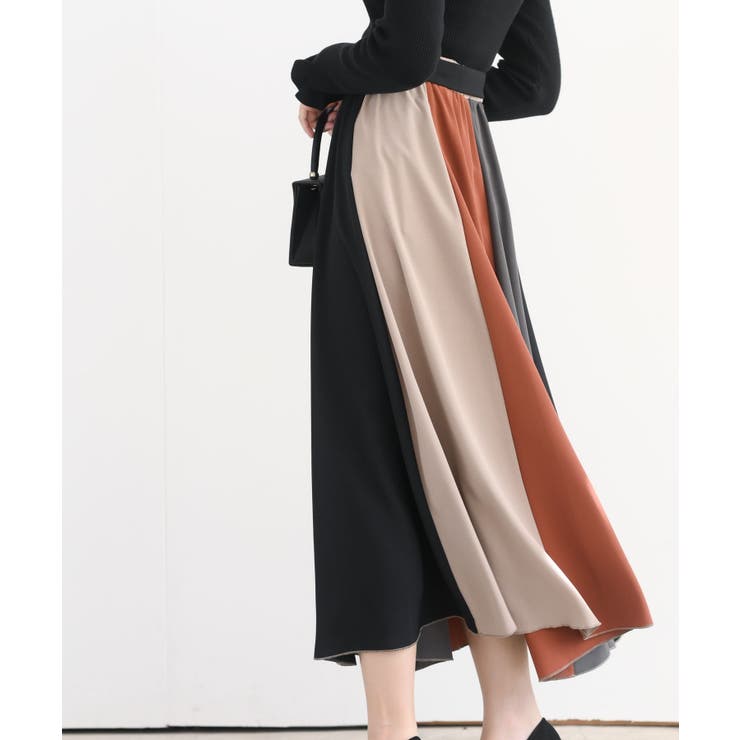 Jurgen Lehl　ニットロングスカート　マルチカラー　パッチワーク Jurgen Lehl ニットロングスカート マルチカラー パッチワーク