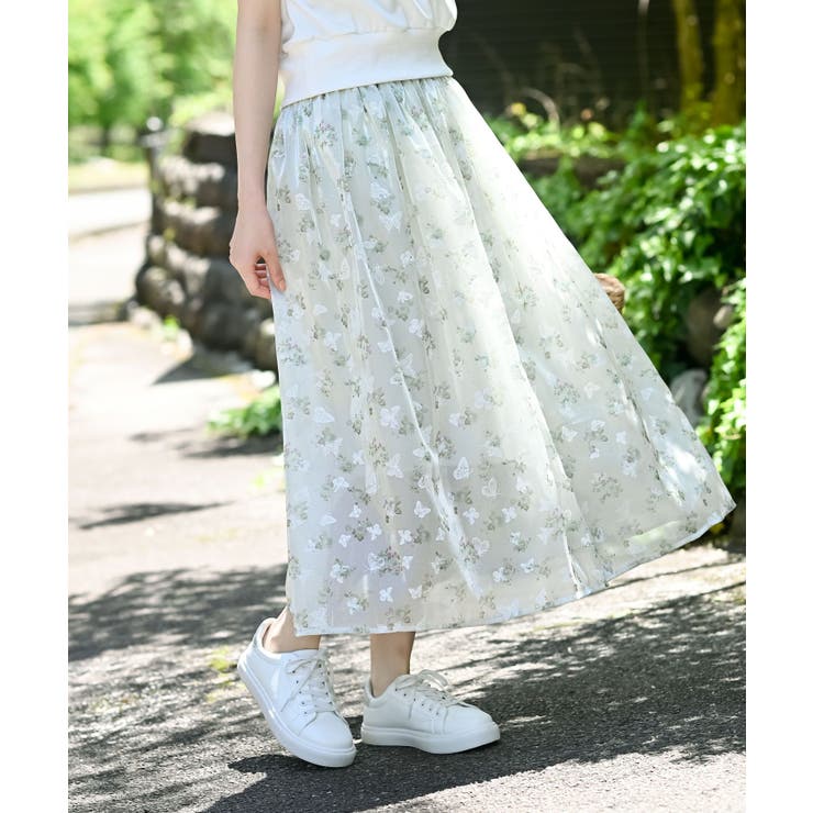 Karen Millenバタフライビスコースサテンマキシスカート ☆Karen Millen☆ バタフライビスコースサテンマキシスカート