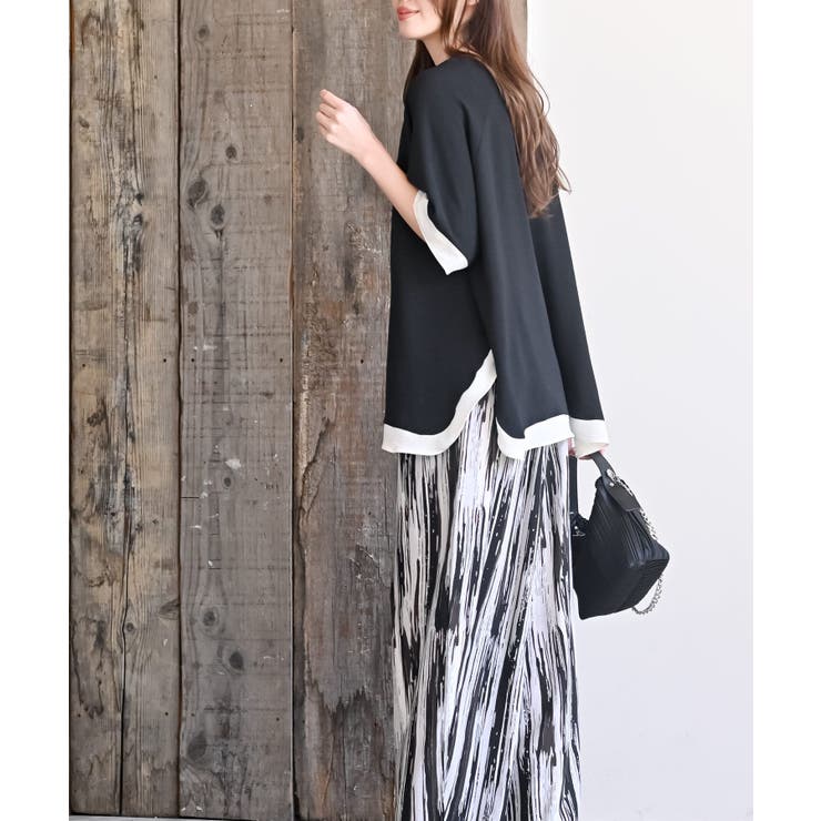 ふちどり配色ブラウス | rps | 詳細画像13 