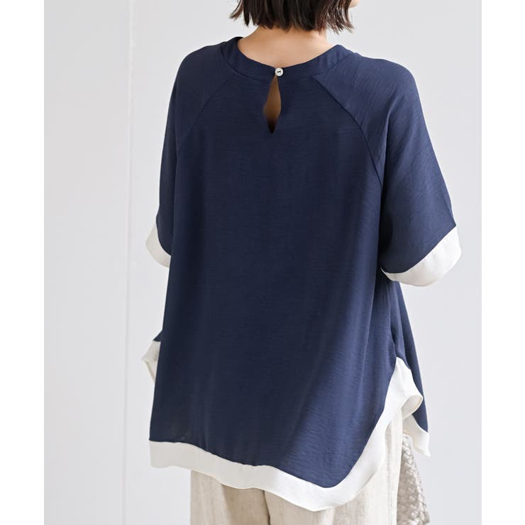 ふちどり配色ブラウス | rps | 詳細画像24 