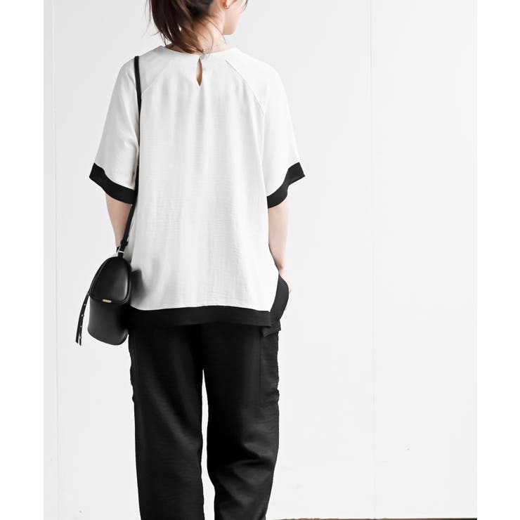 ふちどり配色ブラウス | rps | 詳細画像4 