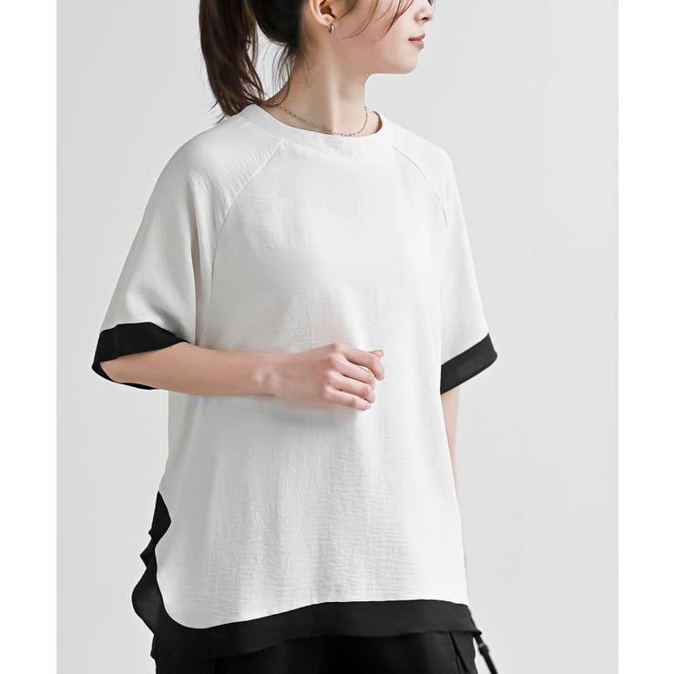 ふちどり配色ブラウス | rps | 詳細画像6 