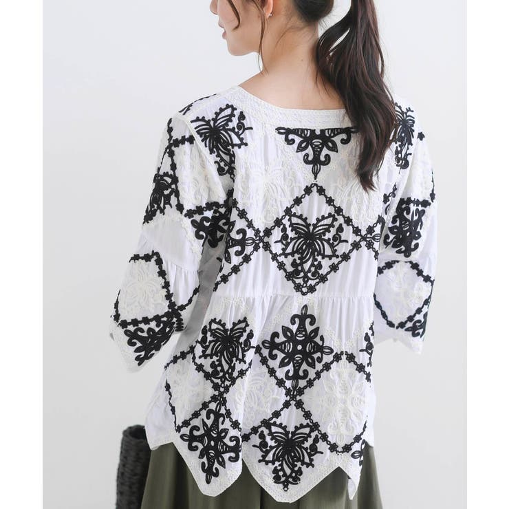 オリエンタル刺繍ブラウス | rps | 詳細画像8 