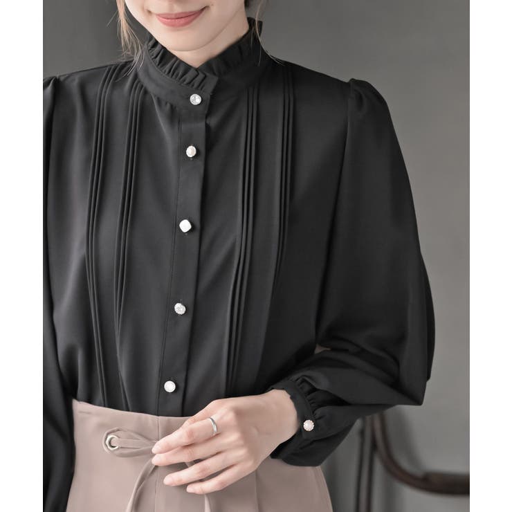 多釦ハイネックブラウス | rps | 詳細画像17 