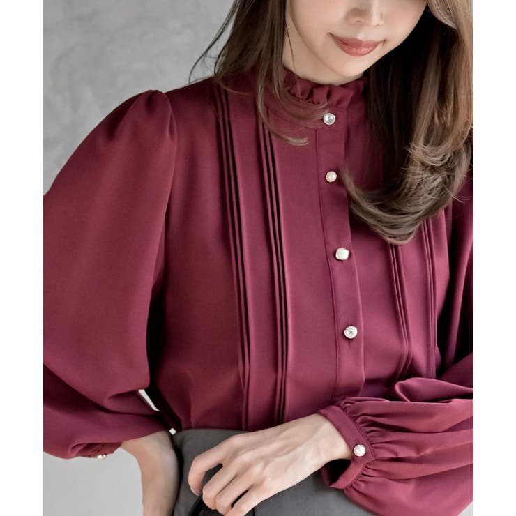 多釦ハイネックブラウス | rps | 詳細画像26 