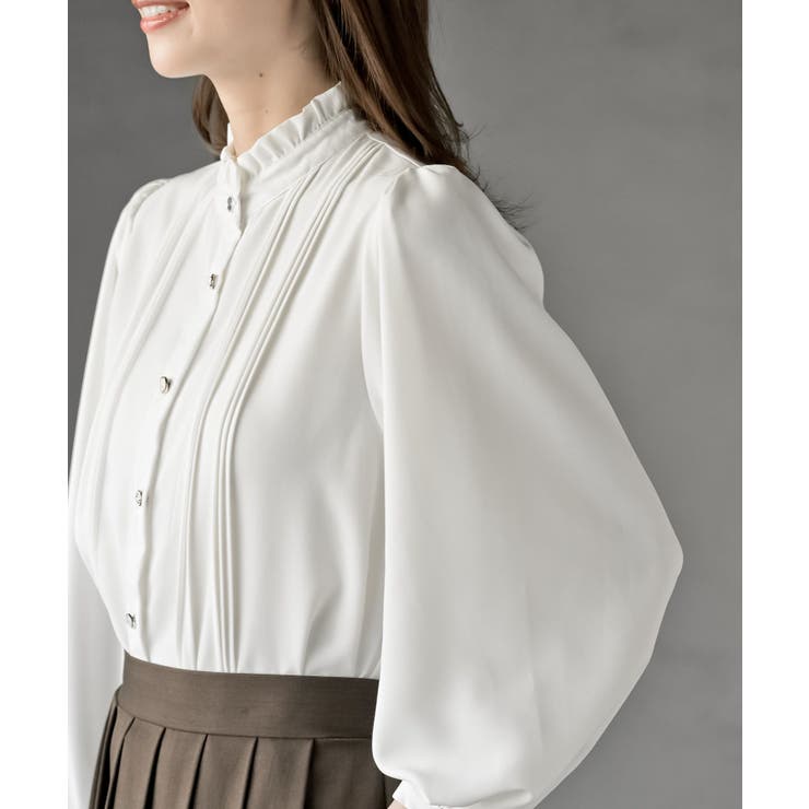 多釦ハイネックブラウス | rps | 詳細画像7 