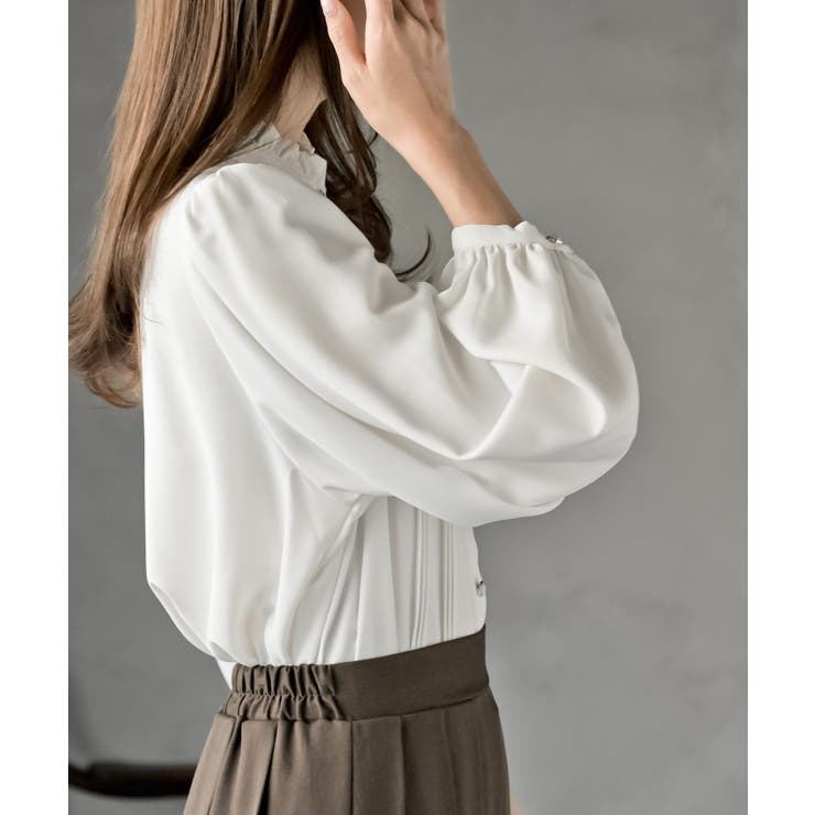 多釦ハイネックブラウス | rps | 詳細画像9 