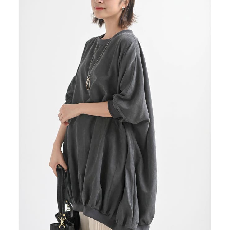 ピーチ起毛リブ使いゆったりチュニック | rps | 詳細画像15 