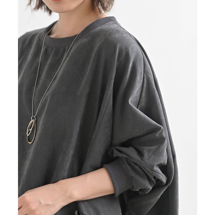 ピーチ起毛リブ使いゆったりチュニック | rps | 詳細画像17 