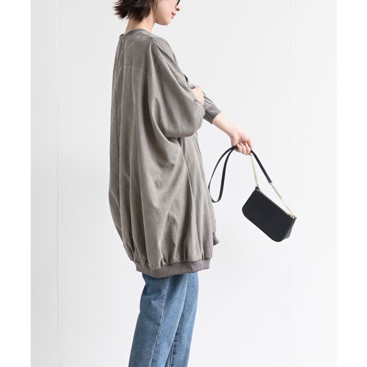 ピーチ起毛リブ使いゆったりチュニック | rps | 詳細画像19 