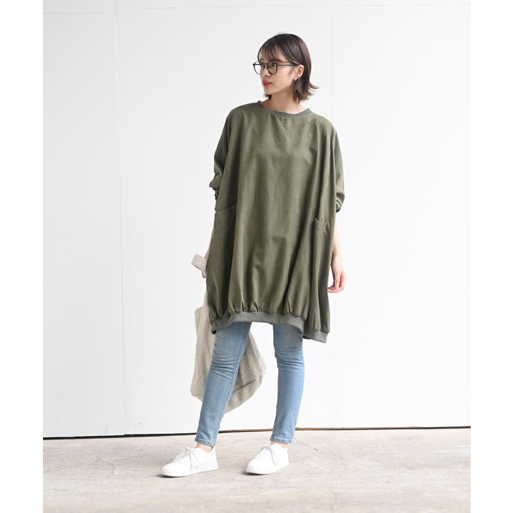 ピーチ起毛リブ使いゆったりチュニック | rps | 詳細画像2 