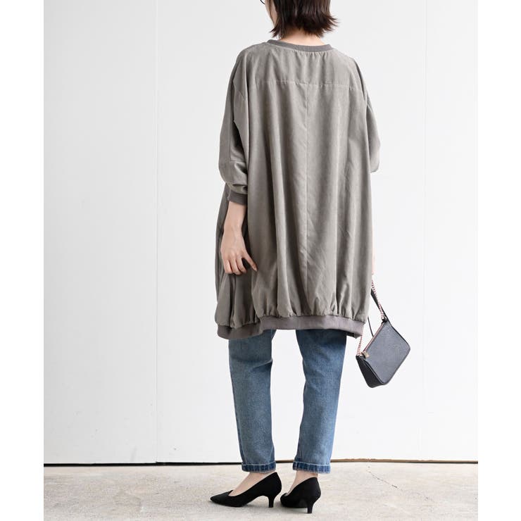 ピーチ起毛リブ使いゆったりチュニック | rps | 詳細画像20 